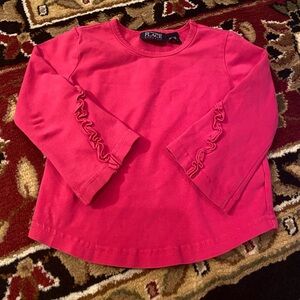18m The Children's Place Fuchsia Ruffle Long Sleeve Tee